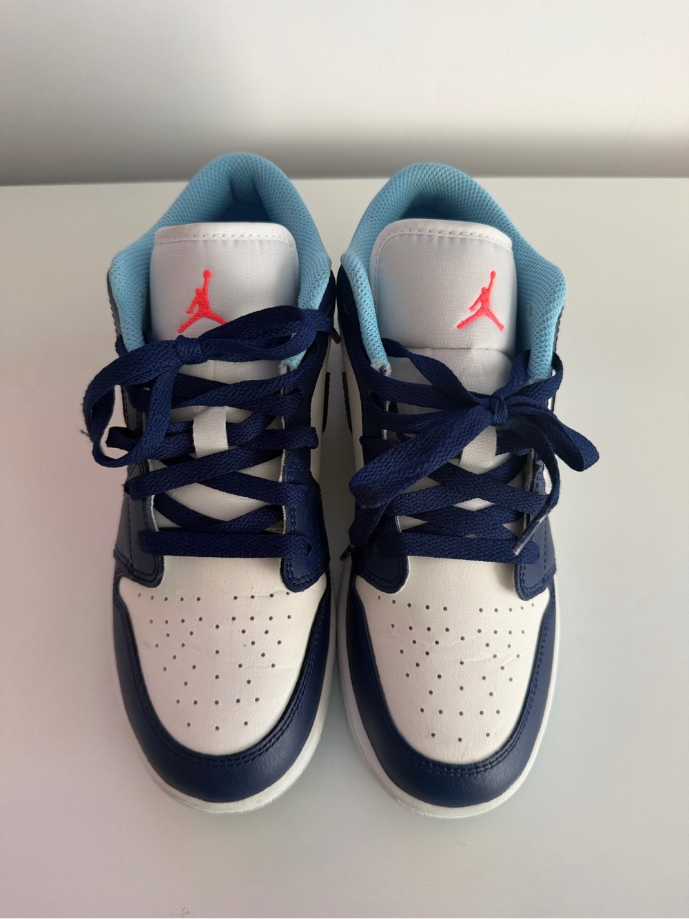 Nike Jordan Kids Navy, White & Light Blue Sneakers
